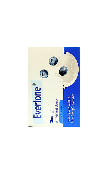 Evertone Glowing Whitening Soap With Milk & Blue Berry's Extract (FoGoat r Dry Skin)
